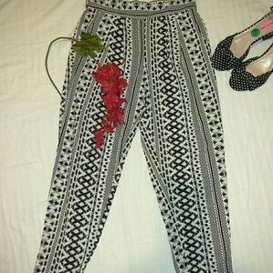 Beautiful black and white lightweight fancy pants